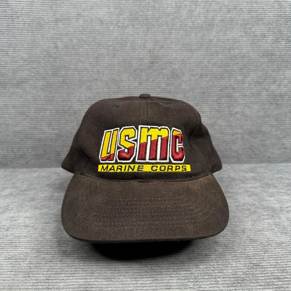 Gear For Sports USMC Marine Corps Hat Black Adjustable Cotton Baseball Cap Y2k